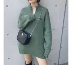 ニット セーター SUNNYハーフジップニットトップス EVRIS