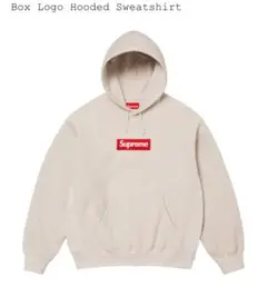 Box Logo Hooded Sweatshirt ベージュ