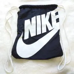 NIKEナイキ　ロゴナップザック 黒 ジムサック巾着リュックバックパック