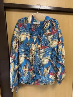 GUESS ハーフジップ ネイチャーリーフ ウィンドブレーカー ジャケットのサムネイル