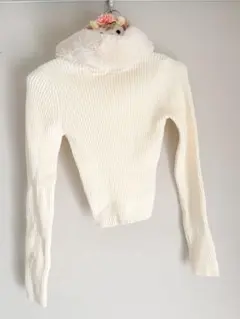 ZARA ファーフードニット