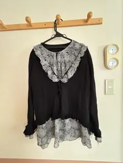 フリルとレースの長袖シャツ3枚セット