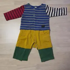 petit main マルチカラー ロンパース 80サイズ