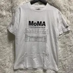 美品　ユニクロ × MoMA コラボTシャツ／Lサイズ　ホワイト　モマ