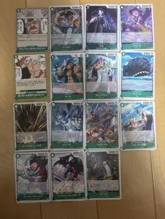 ワンピースカード　神の島の冒険　OP15 ノーマル、レア　緑カード