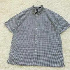 90s OLD GAP 半袖シャツ チェック柄 Lサイズ（B200）