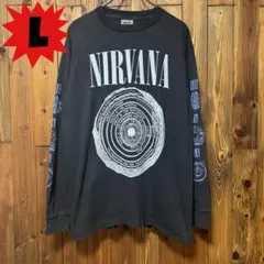 L NIRVANA ニルヴァーナ フェード加工 ロンT 長袖 バックプリントのサムネイル