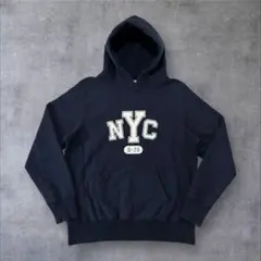 BEAMS HEART NYC リバースウィーブ型 プルオーバーパーカー L