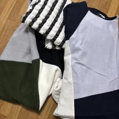 ☆にゃんこちゃん様専用☆ワンピ 長袖 レディース 起毛 切り替えロングワンピース