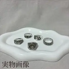 【新品】指輪 シルバー リング 5点セット メンズ ヴィンテージ y2k 韓国