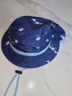 動物柄 ネイビー ハット 48cm
