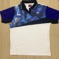 YONEX 幾何圖案 Polo衫 藍/白