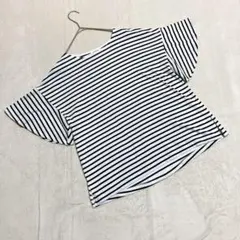 レプシィム ＊ トップス 半袖 ボーダー フレア袖 (M) カットソー