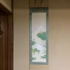 山元春挙 花鳥図捲り 絹本彩色画 肉筆 落款印譜照合 箱付き 模写 115