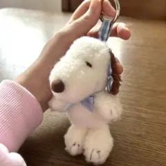 スヌーピー ブルーリボン マスコット ぬいぐるみ リボン ブルー ムード