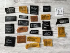 【ｋ】レザータグ　ラスト　本革タグ　たっぷり　大量　20枚セット