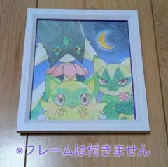 ポケモン ファンアート「ニャオハ・ニャローテ・マスカーニャ」手描きイラスト