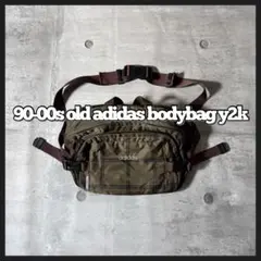 90-00s old adidas checked bodybag y2k