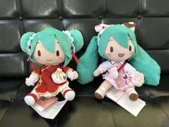 初音ミクシリーズ　ふわぷち　Mぬいぐるみ　2個セット　新品