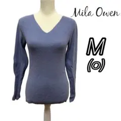 Mila Owen ミラオーウェン　ニット　長袖　ウール使用　ブルー　M