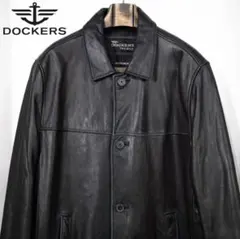 00s Dockers Premium ラムレザー カーコート XL 黒