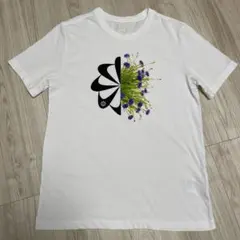 NIKE ナイキ 風車 フラワー プリント DRY-FIT Tシャツ M 白