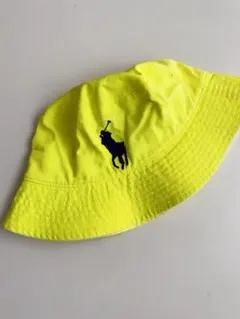 ラルフローレン バケハ 帽子 ネオンイエロー 希少 ハット POLO