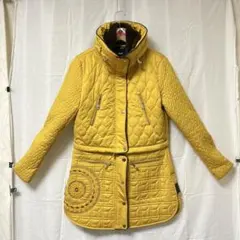 【限定値下げ】Desigual ロングコート イエロー キルティング 刺繍　美品