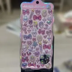 正規品　ボンボンドロップシール　ピンク　宝石　シール　ステッカー　ちゅるきら