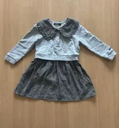 moujonojon ムージョンジョン 襟付きギンガムチェックワンピース
