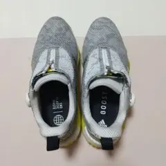 adidas BOOST ゴルフシューズ グレー/イエロー