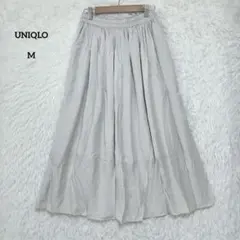 UNIQLO ユニクロ ドレープギャザーロングスカート M ウエストゴム