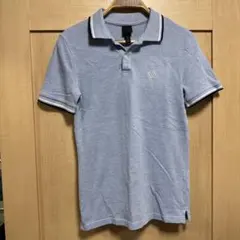 【古着/ビンテージ】 H&M ポロシャツ ライトブルー XSサイズのサムネイル