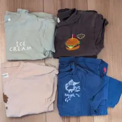 保育園着 まとめ売り 90 4枚 半袖Tシャツ