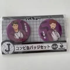 ハイキュー!! コンビ缶バッジセット 牛島若利 天童覚 J賞 Happyくじ