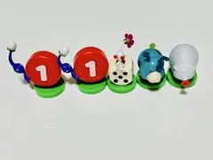 チョコエッグ5体セット　ピクミン　青　白　モス　ブタドックリ