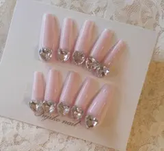 ピンク 量産型 韓国 ガーリー 推しネイルチップ