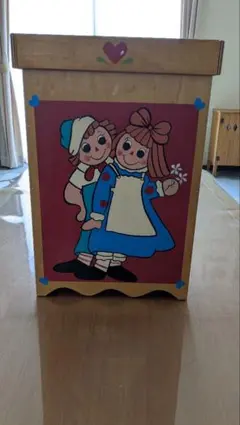 昭和レトロ★日本製 サンリオ エディ エミィ ザ ボードビルデュオ ゴミ箱 Eddy & Emmy□ボードビルデュオ サンリオ ロング缶 レトロ ゴミ箱