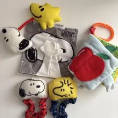 スヌーピー・ウッドストック 布絵本 赤ちゃんおもちゃセット
