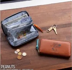 スヌーピー 高機能！ ブラウン小さな長財布