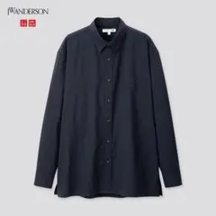 UNIQLO jw anderson オーバーサイズシャツ　ネイビー　XLサイズ
