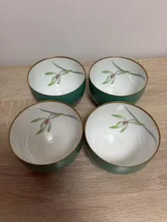 香蘭社☆湯飲み 4客セット☆ターコイズ