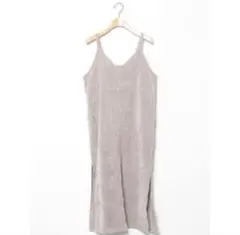 美品　W closet コーデュロイジャンバースカート　グレージュ　スリット