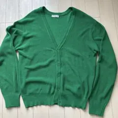 WEGOグリーン Vネック カーディガン L
