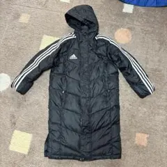 adidas 黒いパデッドコート 140