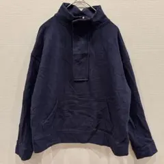 美品✨️【S】ハイネック　スウェット ネイビー　長袖　トップス　レディース　メンズ