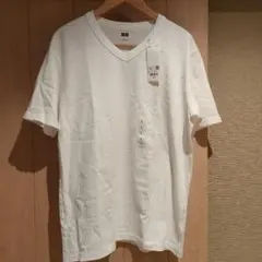 新品タグ付き UNIQLO U VネックTシャツ ホワイト L