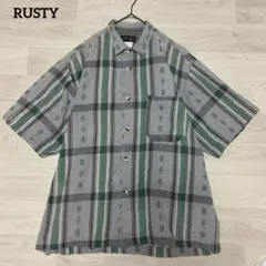90‘s【RUSTY】ラスティ　半袖シャツ　チェック柄