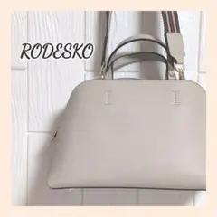RODESKO　ロデスコ　2WAYショルダーバッグ　ハンドバッグ　ベージュ　美品