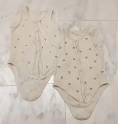 ベビー肌着 70 花柄 果物 2点セット